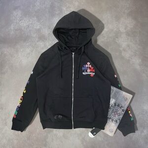 Chrome Hearts Black Hoodie Zip Up Mens Medium